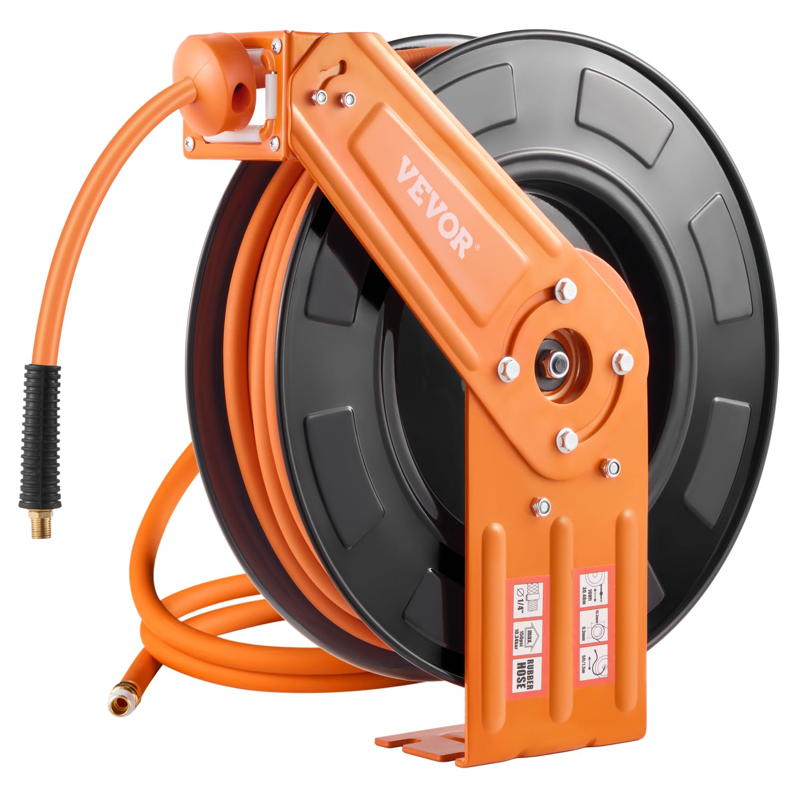 Foto 1 | Manguera De Aire Retráctil Vevor, 3/8 Pulgadas X 100 Pies, Goma, 300 Psi - Venta Internacional.