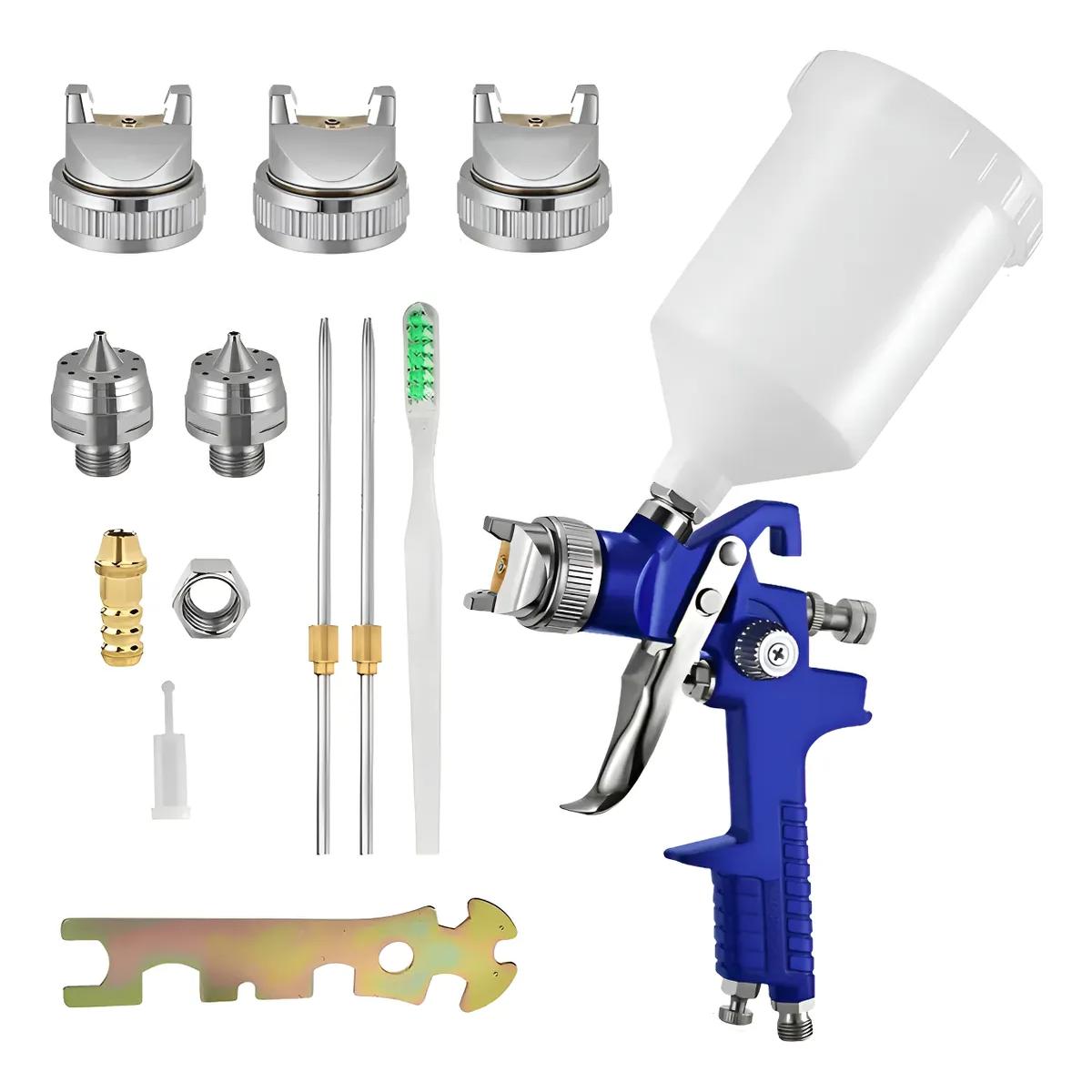 Foto 1 | Pistola De Gravedad H827g-kit Con Boquillas 1.4/1.7/2.0 Mm Y Vaso 600 Ml – Profesional Para Pintura Automotriz