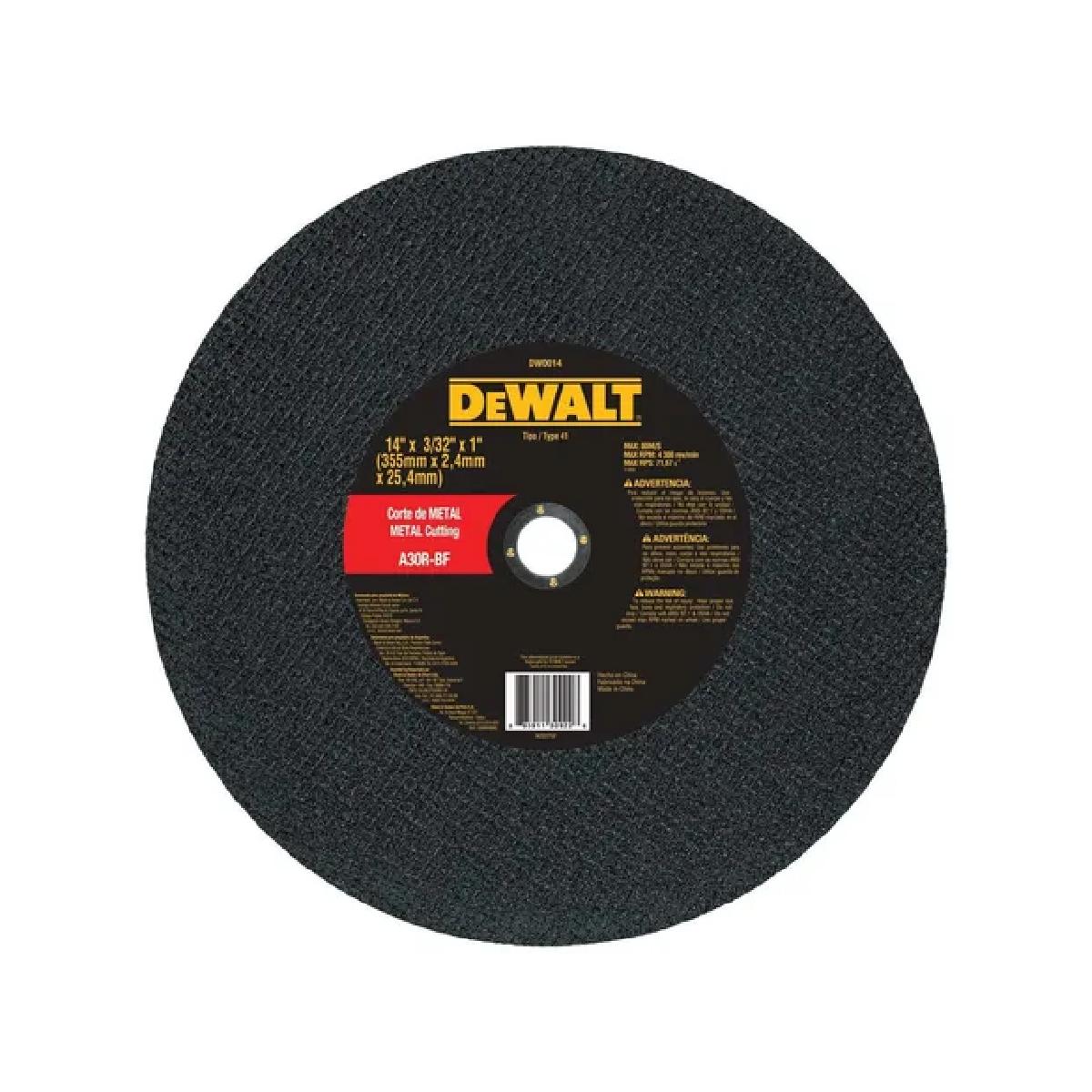 Disco 14x3/32x1 Dewalt Chop Saw