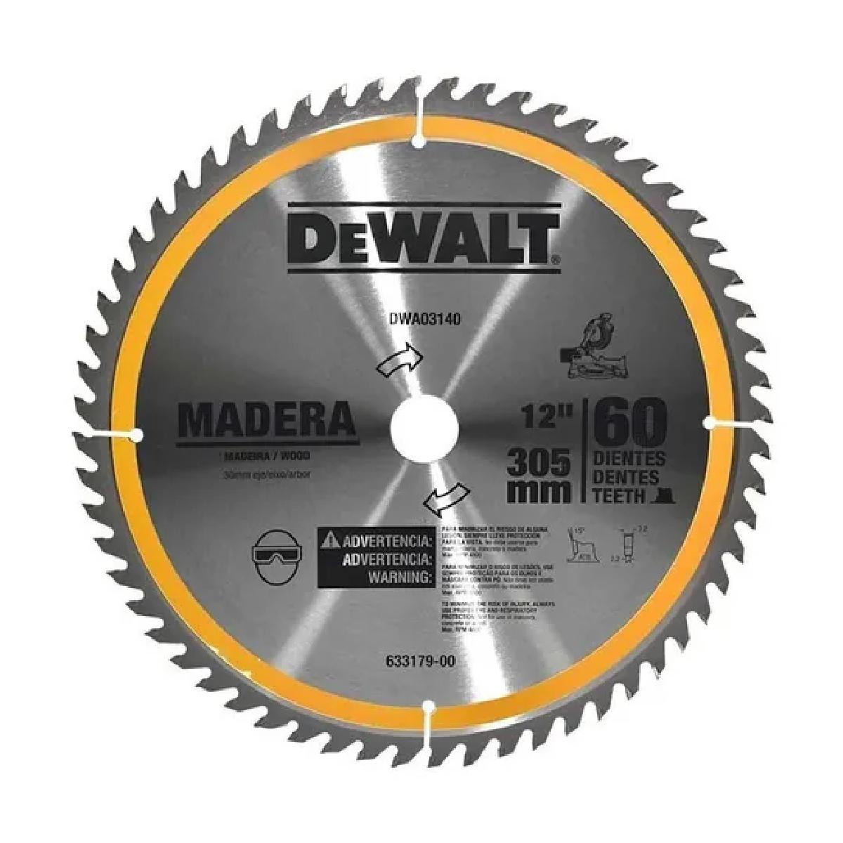 Diente de Sierra 12''x60 S Flecha 30mm C/ DeWALT color Gris