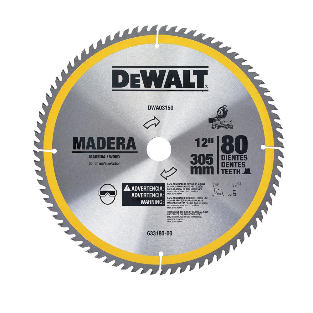 Diente de Sierra de 12''x80 S Flecha 30mm C/ Dewalt color Gris