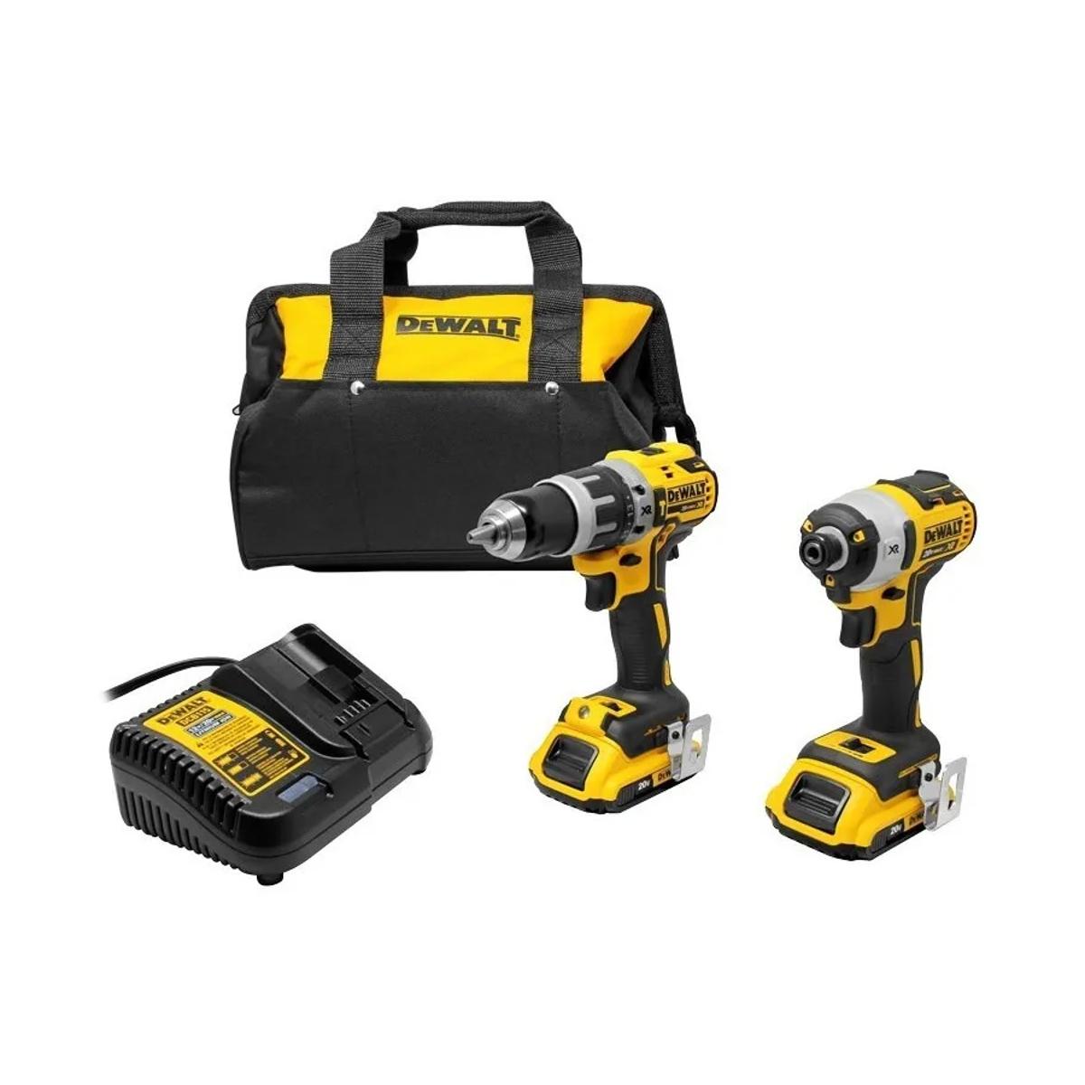 Foto 2 | Rotomartillo DeWALT 1/2” 20v0/1750 Rpm + Pistola Impacto 1/4” 20v 0/3200 Gpm + 2 Batería + Cargador + Bolsa Contrati