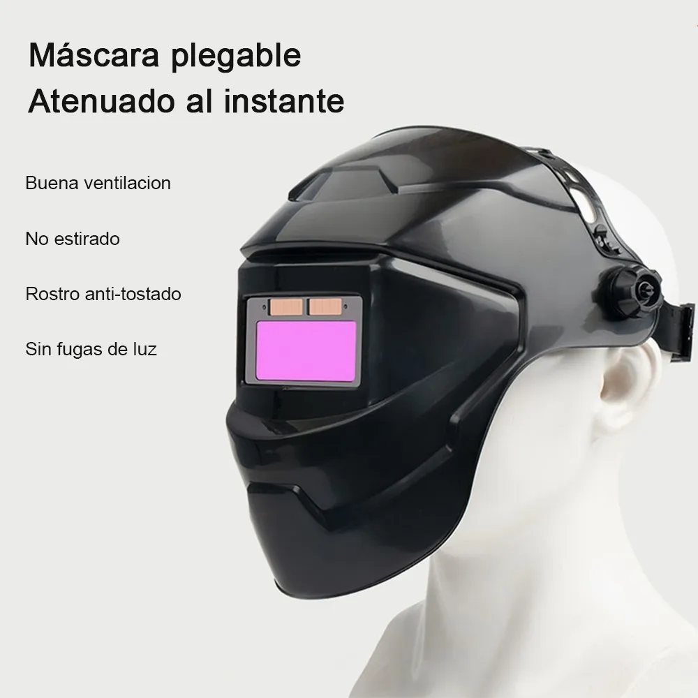 Foto 3 pulgar | Máscara Eléctrica De Protección Automática Para Soldar Malubero color Negro