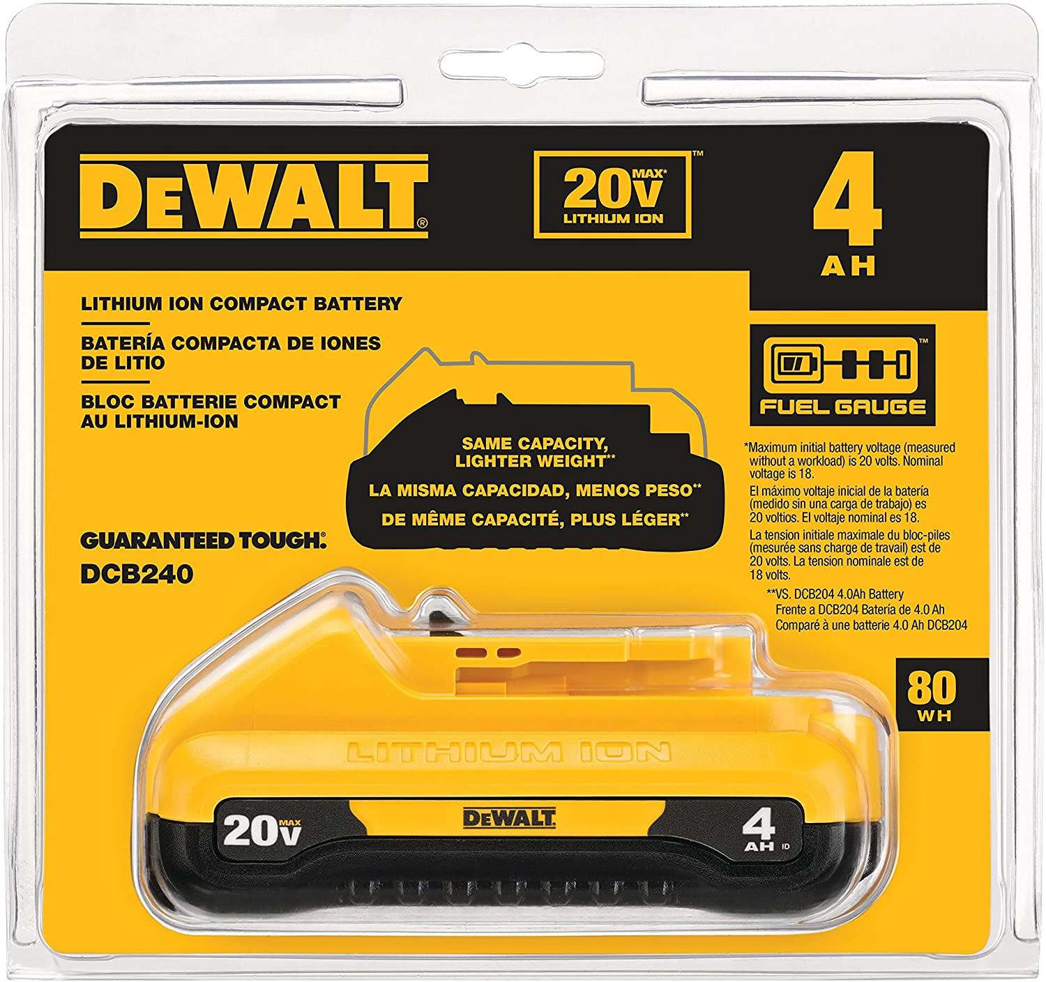 Foto 4 pulgar | Batería Compacta Dewalt 20v Max 4 Ah