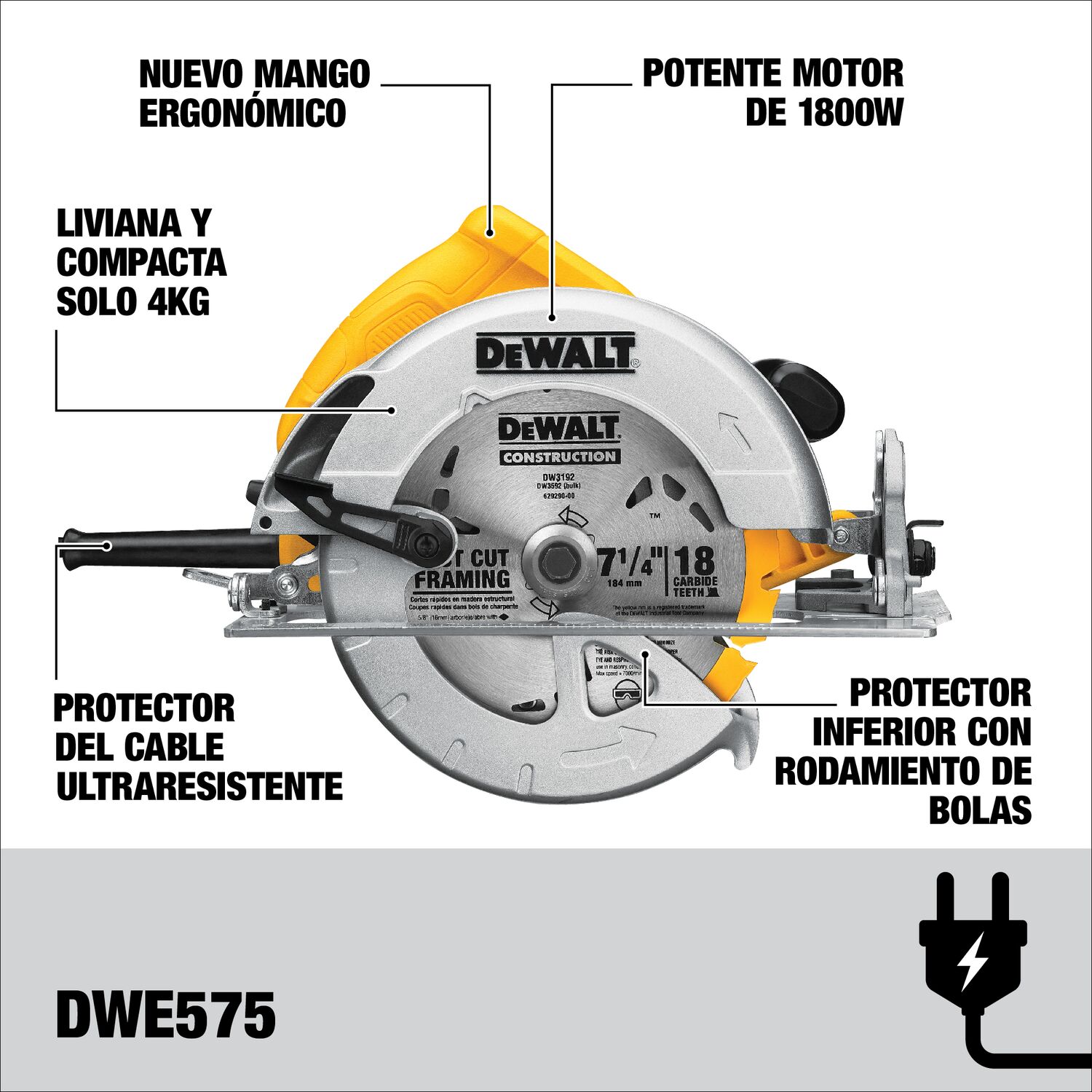 Foto 4 | Sierra Circular 1800w 7-1/4''