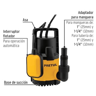 Foto 2 | Bomba Sumergible Pretul para Agua Limpia 1/2 Hp