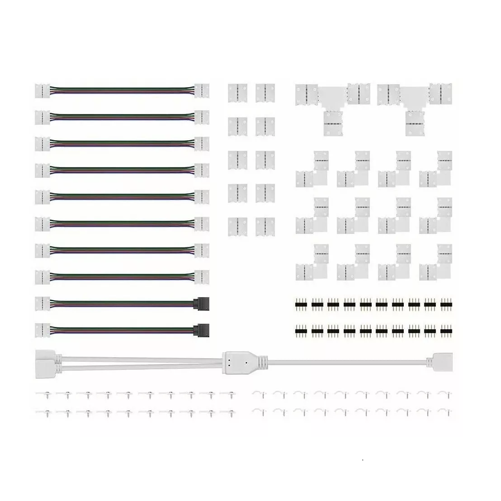 Foto 2 pulgar | 95 Pzs Belug Conector Broche Para Unir Tira Led Rgb 4 Pines 10mm