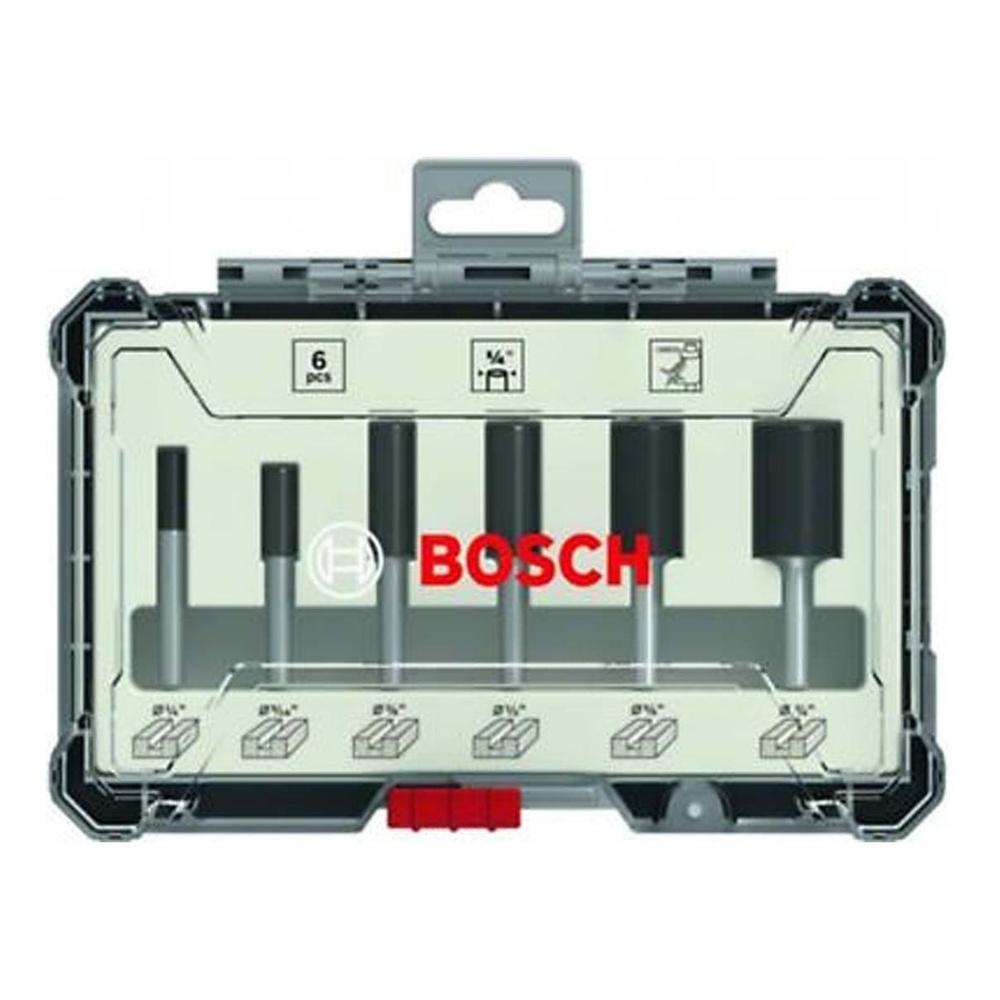 Foto 2 pulgar | Set Fresas Rectas 1/4 In 6 Pzs Para Madera Carpintero Bosch