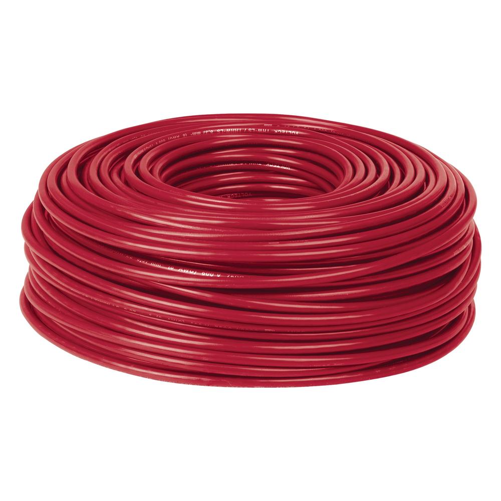 Rollo Truper CCA-14R color Rojo 100 Metros de Cable Thw Awg Basic