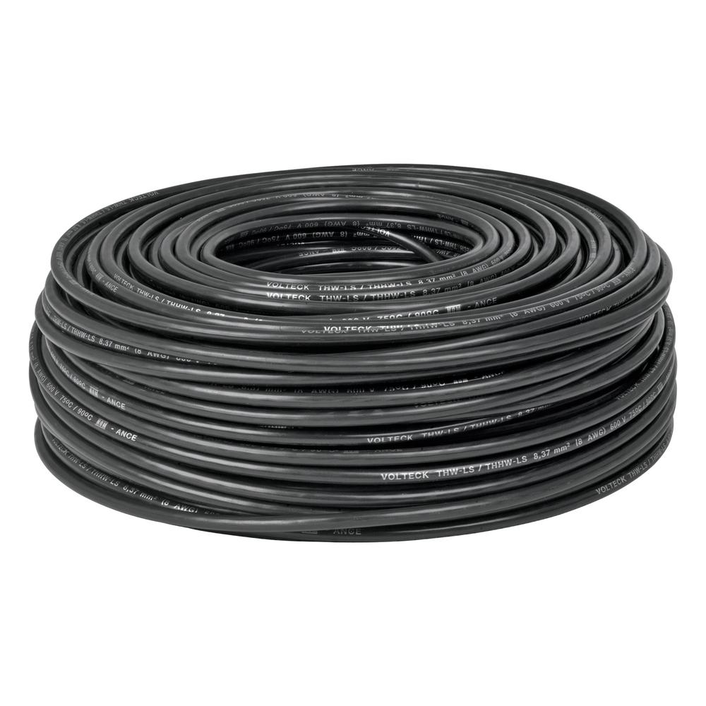 Foto 2 pulgar | Rollo Truper CCA-8N color Negro 100 Metros de Cable Thw Awg Basic