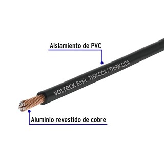 Foto 2 | Rollo Truper CCA-14N color Negro 100 Metros de Cable Thw Awg Basic
