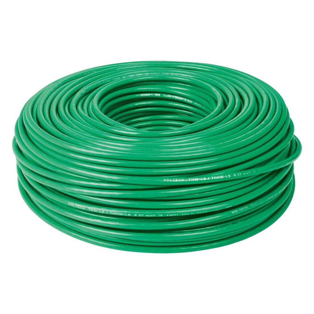 Rollo Truper CCA-12V color Verde 100 Metros de Cable Thw Awg Basic