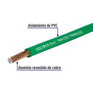 Foto 2 | Rollo Truper CCA-14V color Verde 100 Metros de Cable Thw Awg Basic