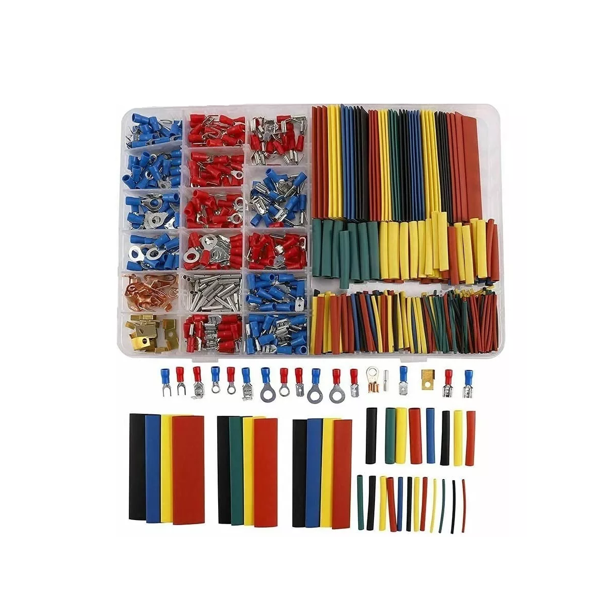 Set Terminales Aisladas Conectores Para Cable Eléctrico 678piezas Eo Safe Imports Esi-5918 Multicolor