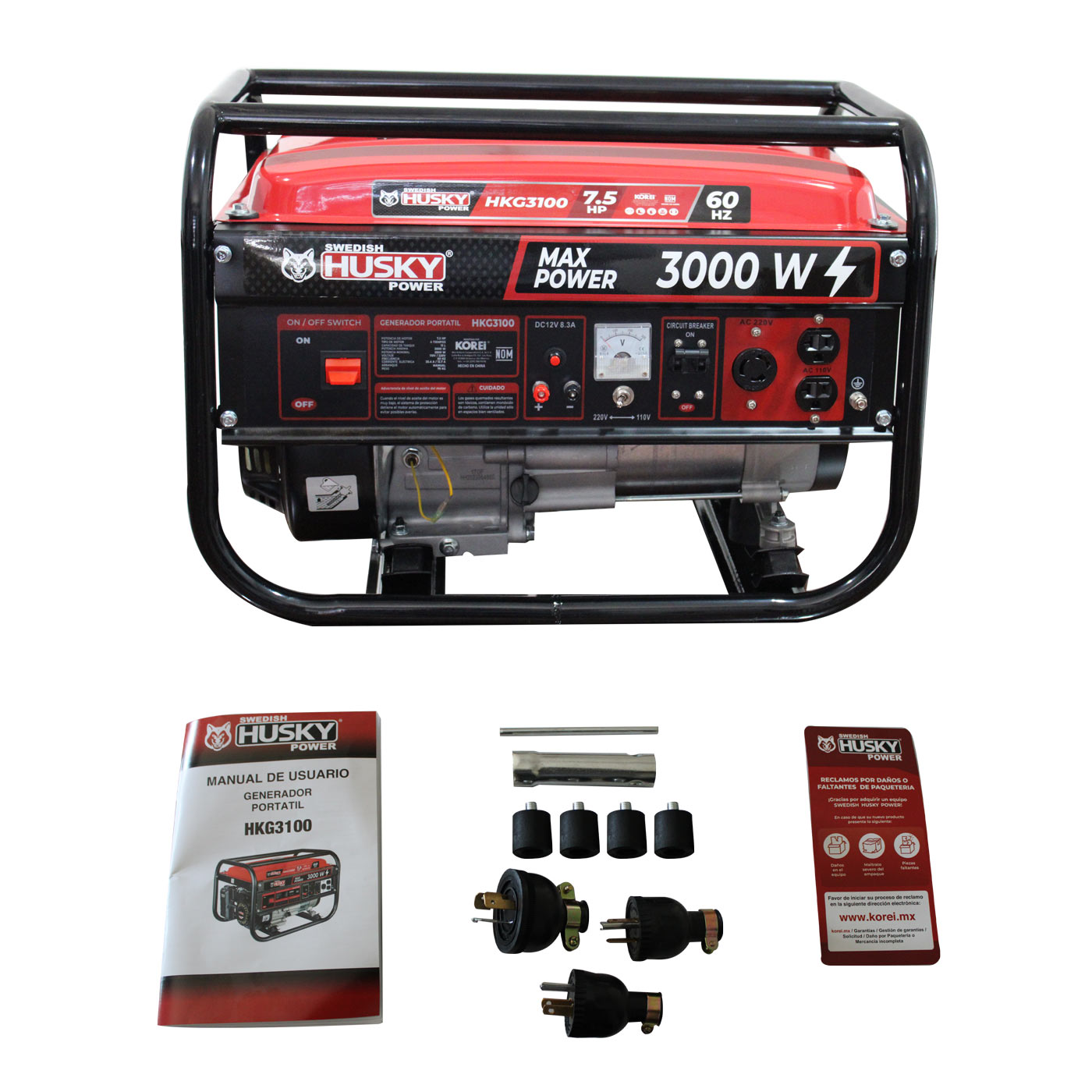 Generador Swedish Husky Power Portatil A Gasolina 2.8-3 Kw - Hkg3100