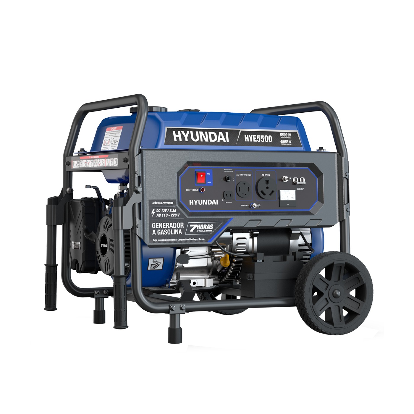 Generador Portátil Hyundai HYE5500 5500 w Con Motor 10 Hp 110v/220v