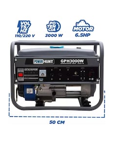 Foto 2 | Generador Portatil 3000w Monofásico Power Hunt 6.5hp Gasolina