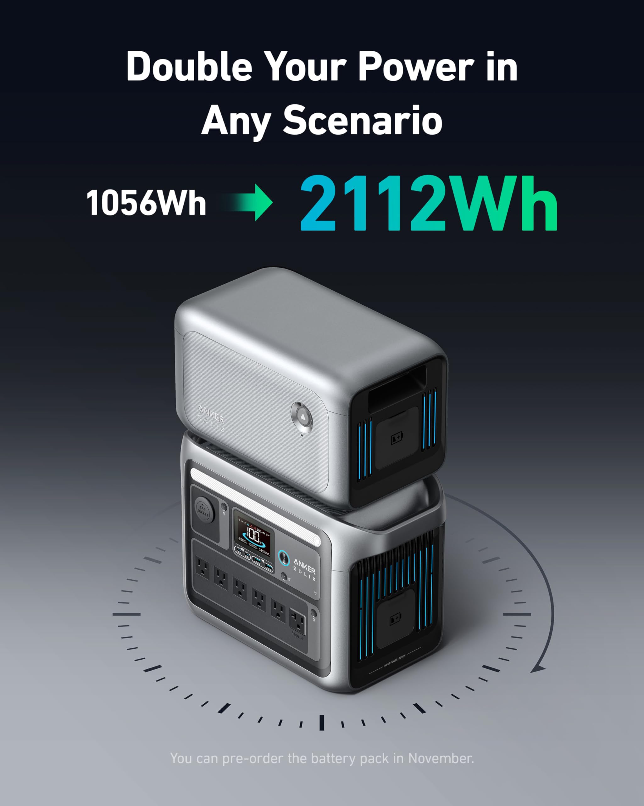 Foto 5 | Estación de Carga Portátil Anker SOLIX C1000X 1086Wh | 1800W - Venta Internacional