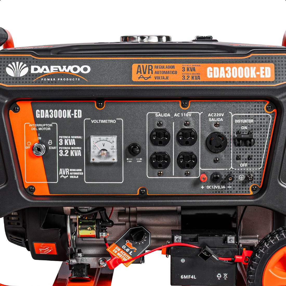 Foto 4 pulgar | Generador Portátil 3.2 Kw 212cc 15l Regulador Voltaje Arr Elect  Daewoo