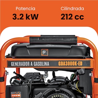 Foto 6 | Generador Portátil 3.2 Kw 212cc 15l Regulador Voltaje Arr Elect Daewoo