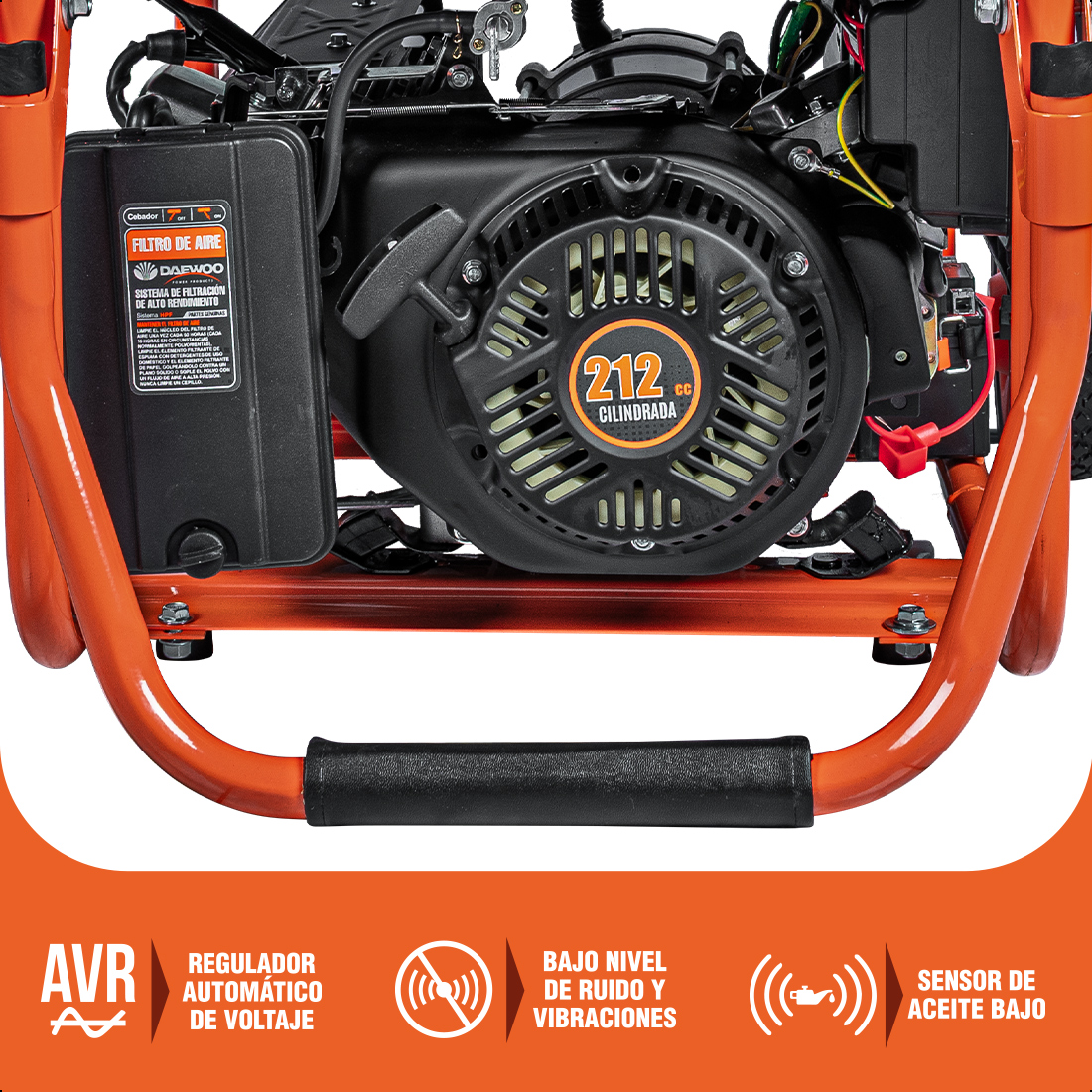 Foto 7 | Generador Portátil 3.2 Kw 212cc 15l Regulador Voltaje Arr Elect  Daewoo