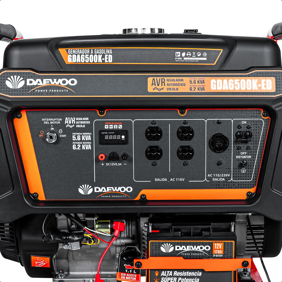 Foto 4 pulgar | Generador Portátil 6.2 Kw 420cc 40l Regulador Voltaje Arr Elect-man  Daewoo