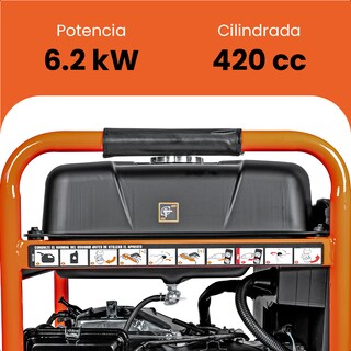 Foto 6 | Generador Portátil 6.2 Kw 420cc 40l Regulador Voltaje Arr Elect-man Daewoo