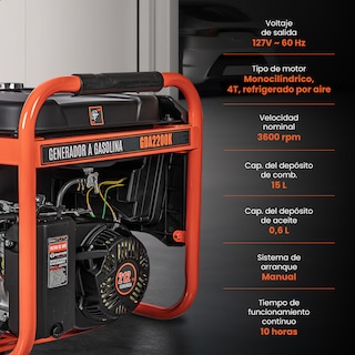 Foto 5 | Generador Portátil 2.5 Kw 212cc 15l Regulador Voltaje Arr Elect Daewoo