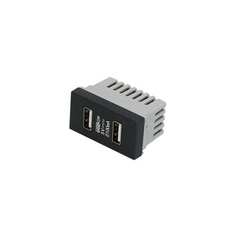 Foto 1 | Módulo Usb Doble 1/3 Línea Premium Negro Surtek
