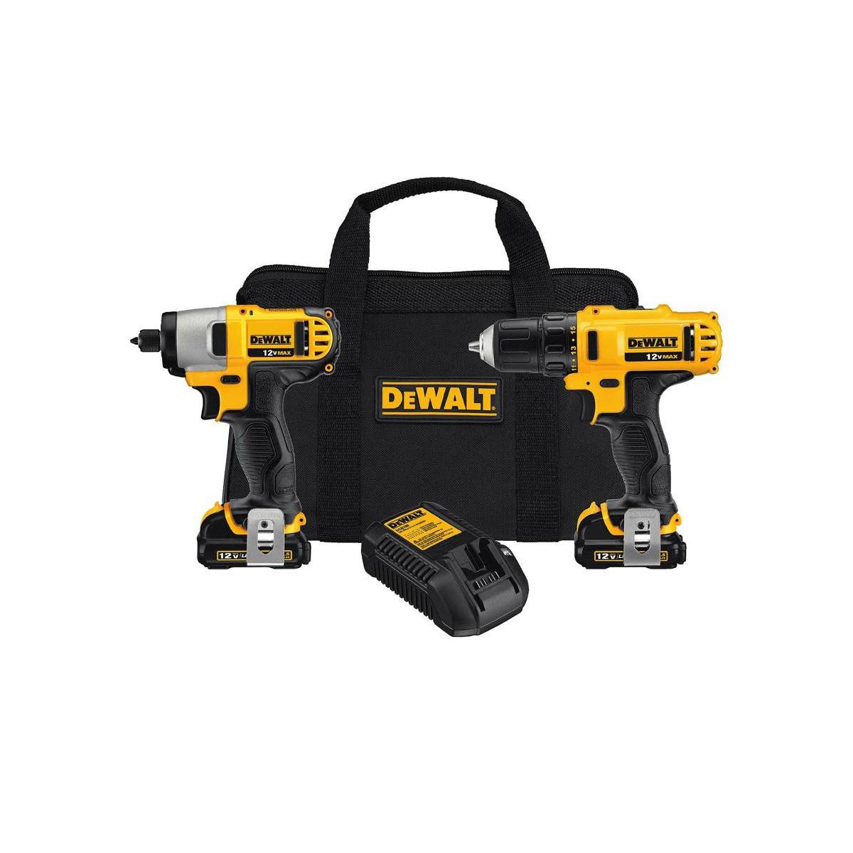 Combo Atornillador más Atornillador de Impacto DeWALT color Amarillo