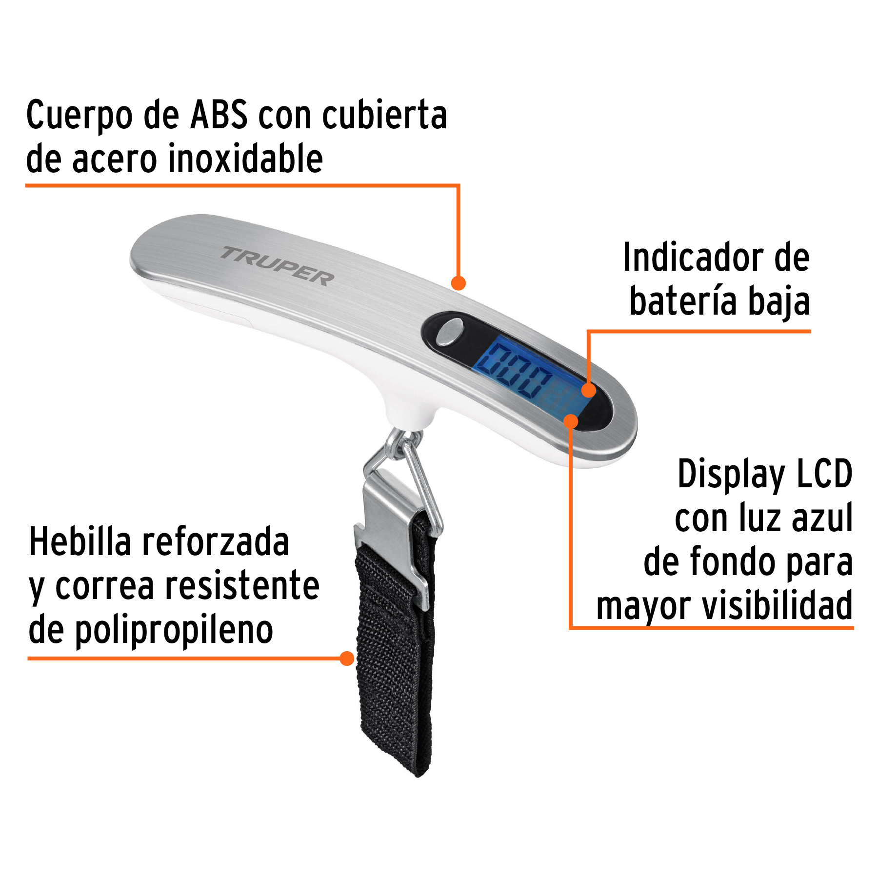 Foto 3 pulgar | Báscula Electrónica para Maleta de 50 kg