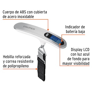 Foto 2 | Báscula Electrónica para Maleta de 50 kg