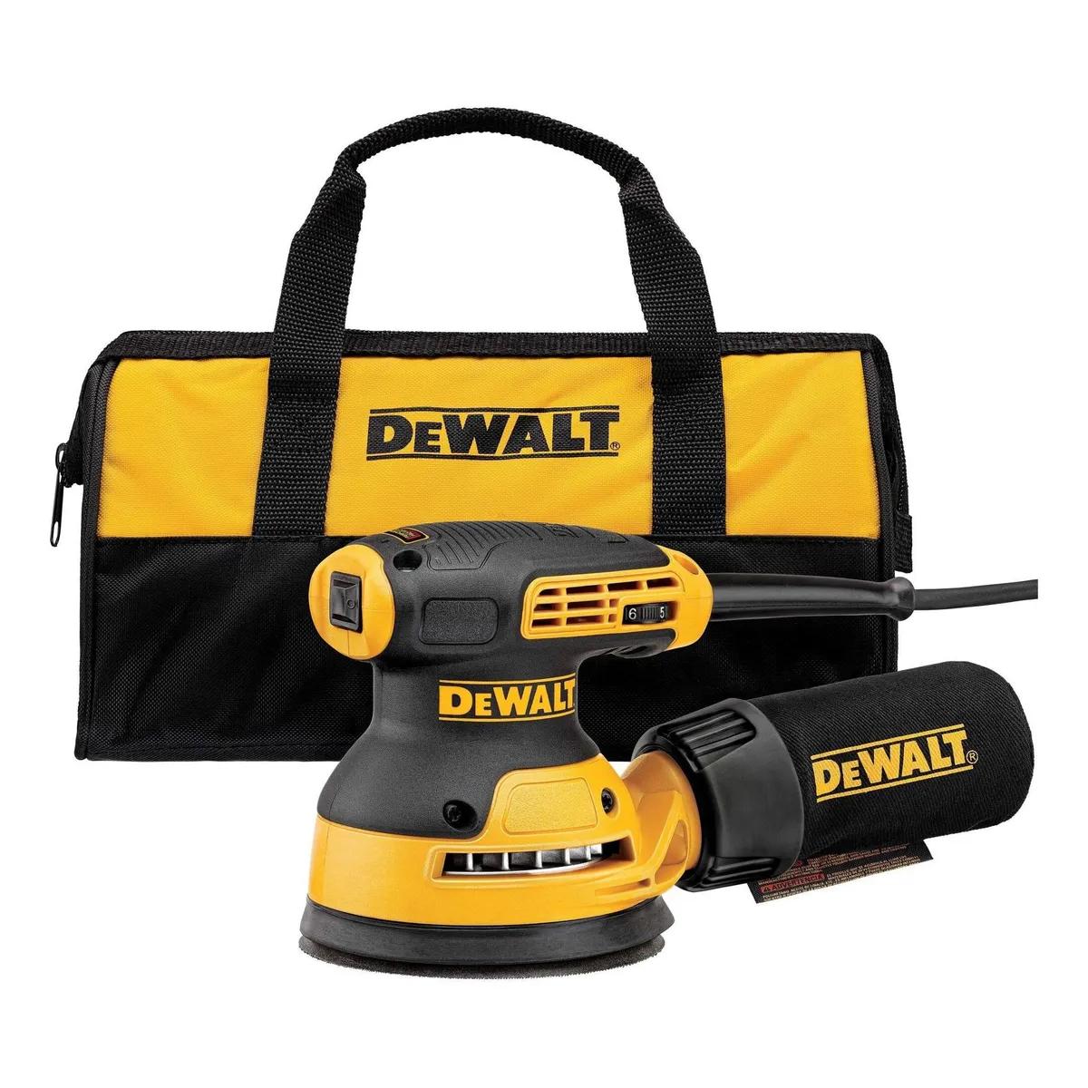 Lijadora Orbital de Velocidad Variable 5'' Dewalt color Amarillo