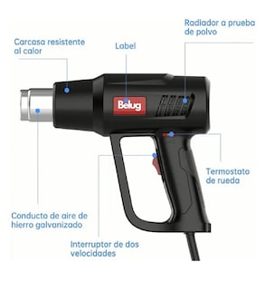 Foto 5 | kit de Sopladora de Aire Caliente 2000w