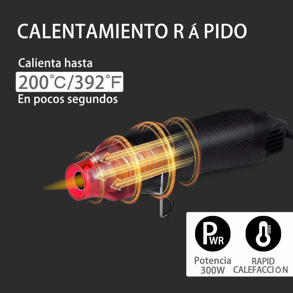 Foto 3 pulgar | Mini Pistola de Calor 300w Eo Safe Imports Esi-659