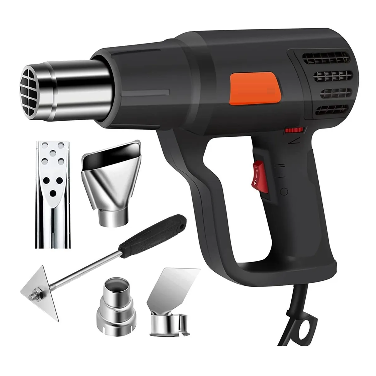 Pistola de Calor de 2000w Temperatura Regulable Eo Safe Imports Esi-3222 color Negro