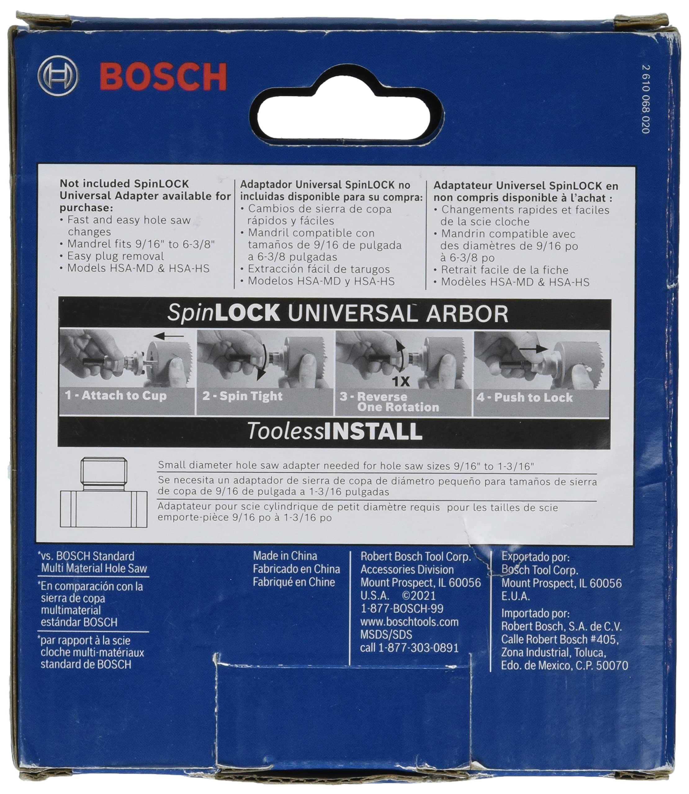 Foto 3 pulgar | Sierra Perforadora Bosch Hbt425 Bimetálica Con Ranura En T De 10,8 Cm - Venta Internacional.