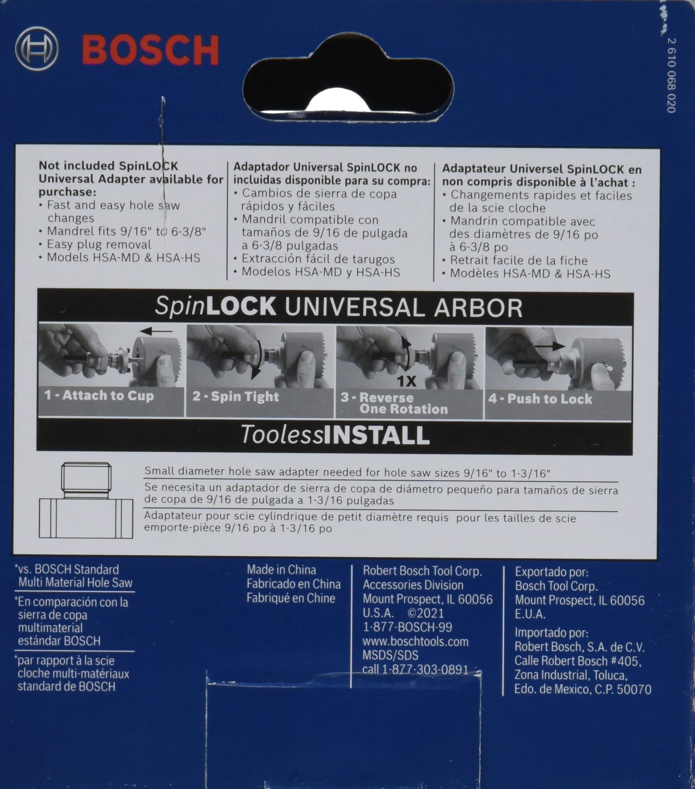 Foto 3 pulgar | Sierra Perforadora Bosch Hbt400 Bimetálica Con Ranura En T De 10 Cm - Venta Internacional.
