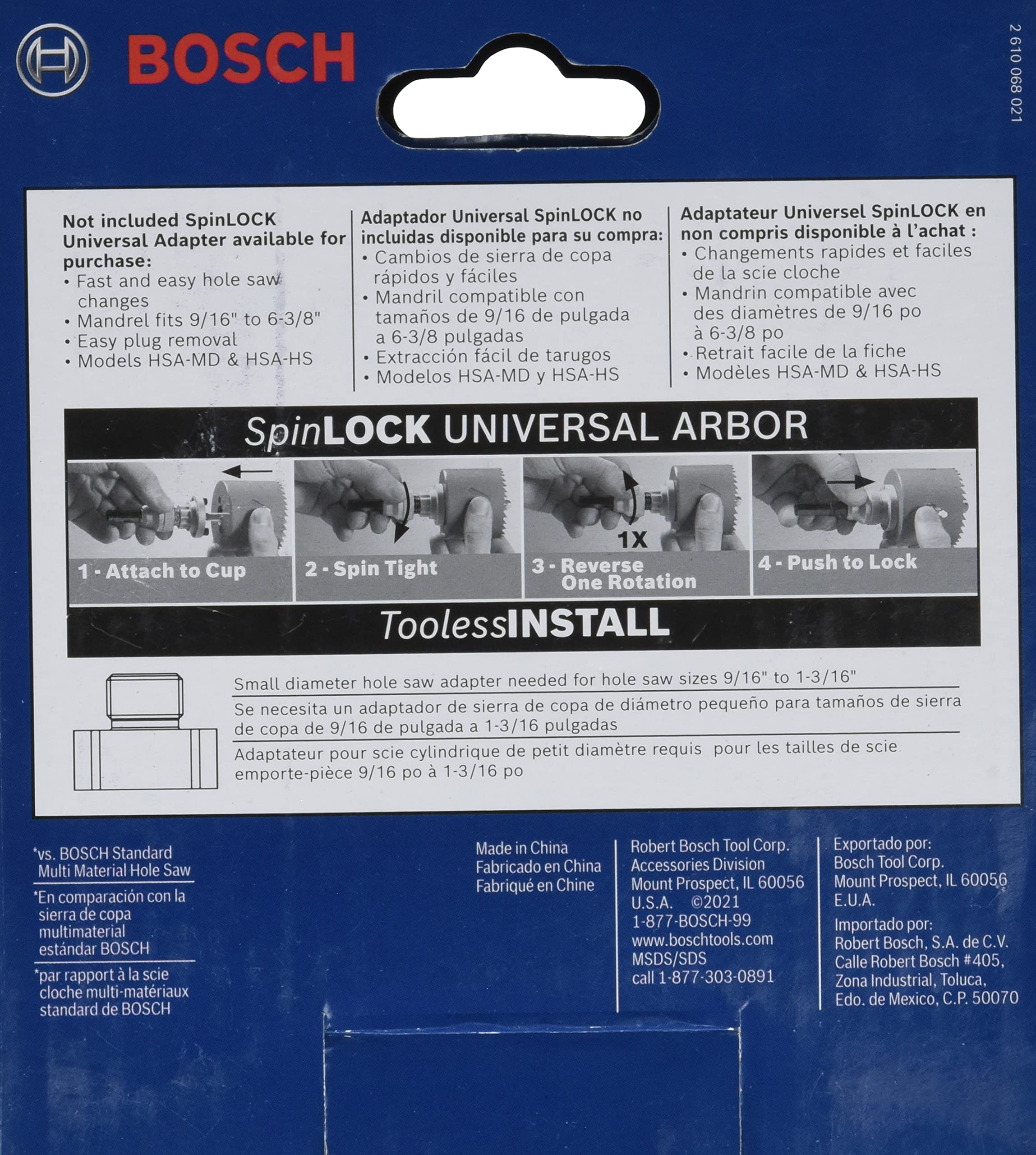 Foto 2 | Sierra Perforadora Bosch Hbt475 Bimetálica Con Ranura En T De 12 Cm - Venta Internacional.