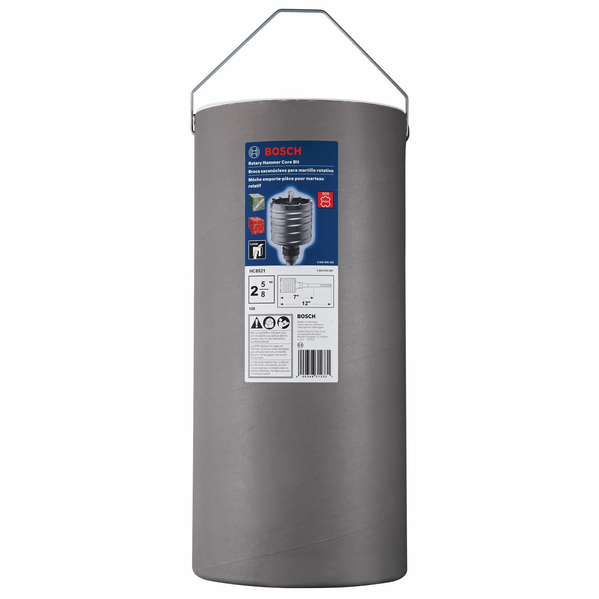 Foto 6 pulgar | Core Cutter Bosch Hc8521 De 6,7 Cm X 30,5 Cm, Sds Máx. 6,7 Cm De Profundidad - Venta Internacional.