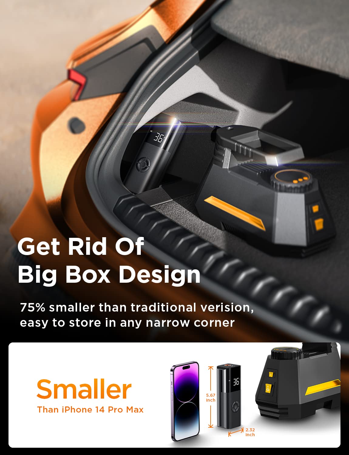 Foto 5 pulgar | Inflador De Neumáticos Lisen, Compresor De Aire Portátil, 12 V, 38 L/min, 150 Psi - Venta Internacional.