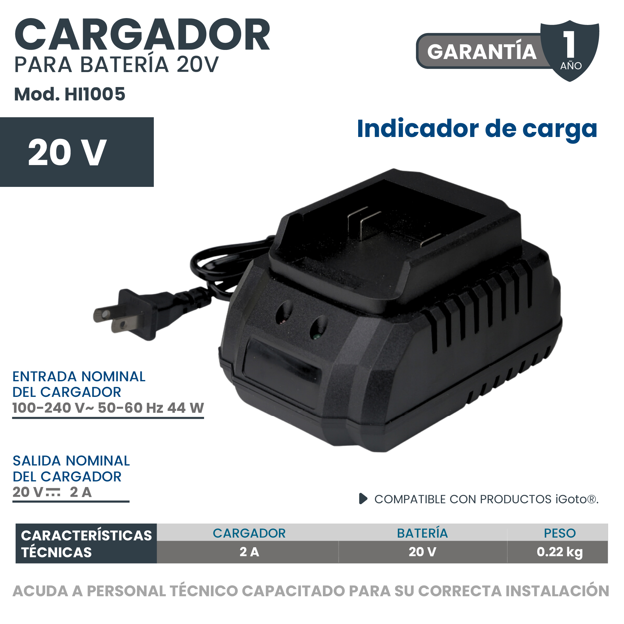 Foto 8 pulgar | Cargador 20 V Entrada 100-240 Salida 20v Dc  2.a