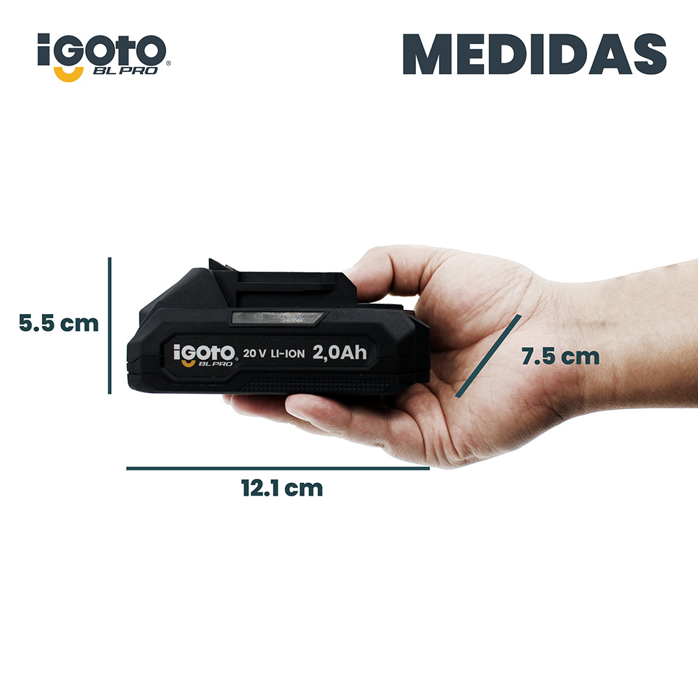 Foto 9 pulgar | Bateria De 20v 2ah Indicador De Carga Led