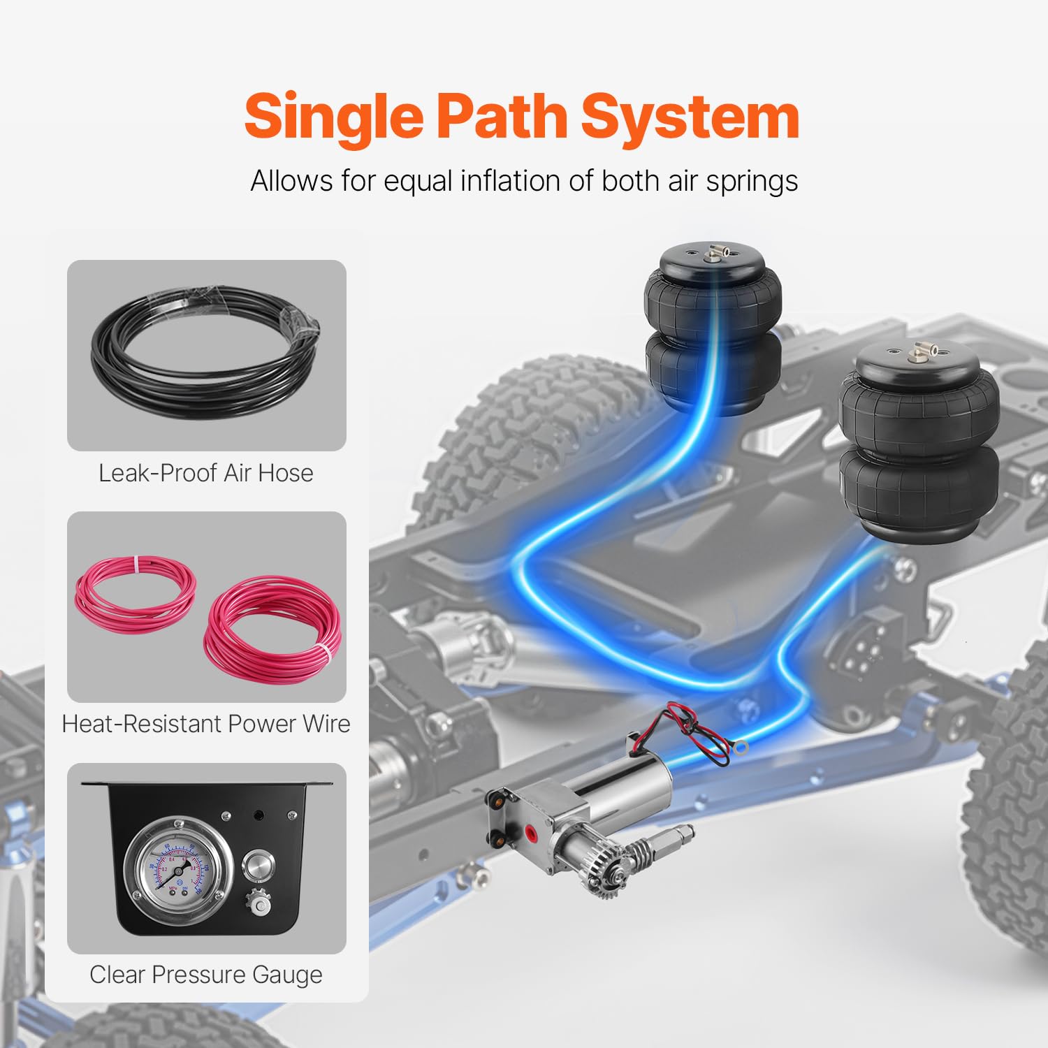 Foto 7 pulgar | Kit Controlador Air Shock Vevor 12v 100psi Para Camiones Y Furgonetas - Venta Internacional.