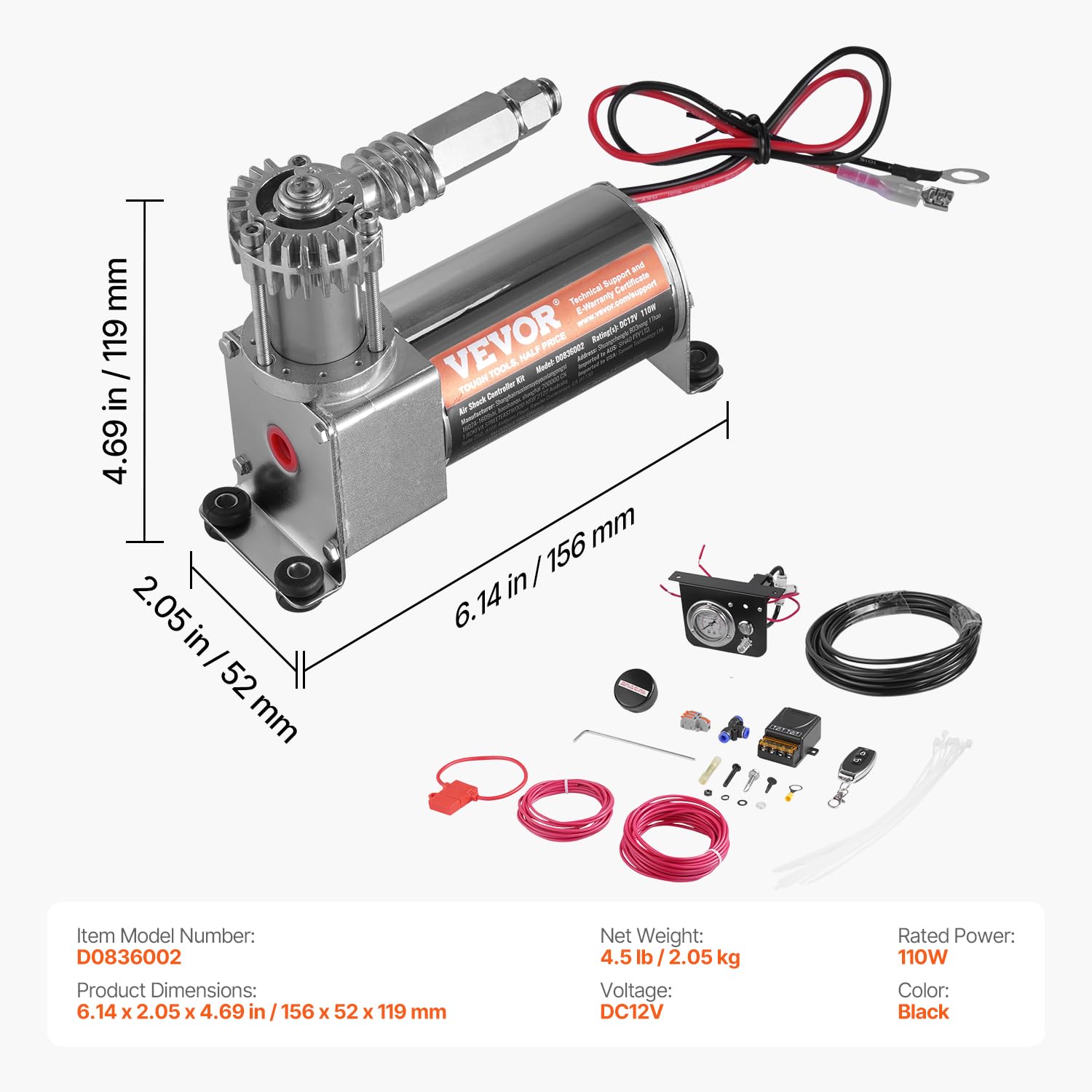 Foto 8 pulgar | Kit Controlador Air Shock Vevor 12v 100psi Para Camiones Y Furgonetas - Venta Internacional.