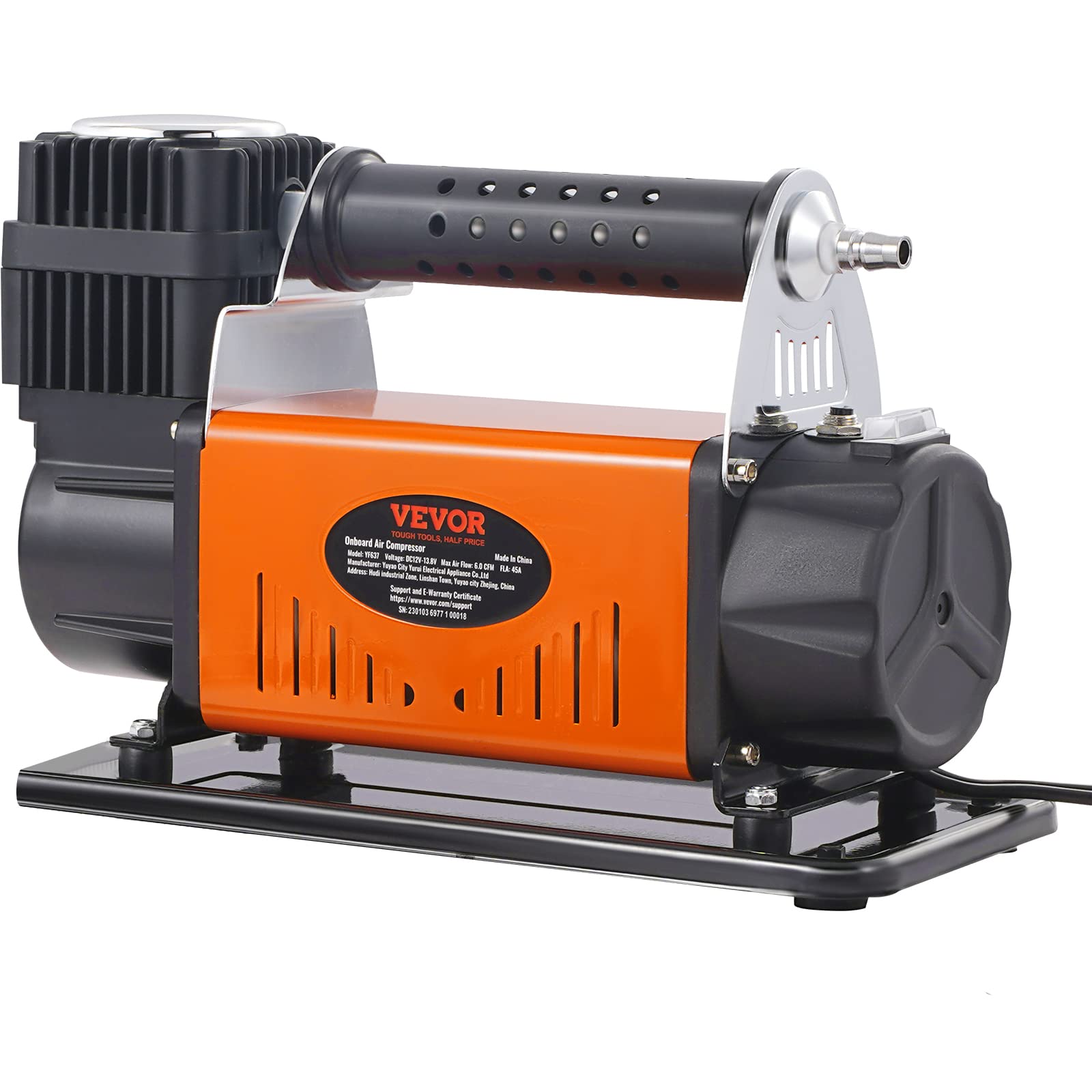 Foto 5 pulgar | Inflador De Neumáticos Vevor 6cfm 150psi 12v Con Manómetro Para Coche - Venta Internacional.