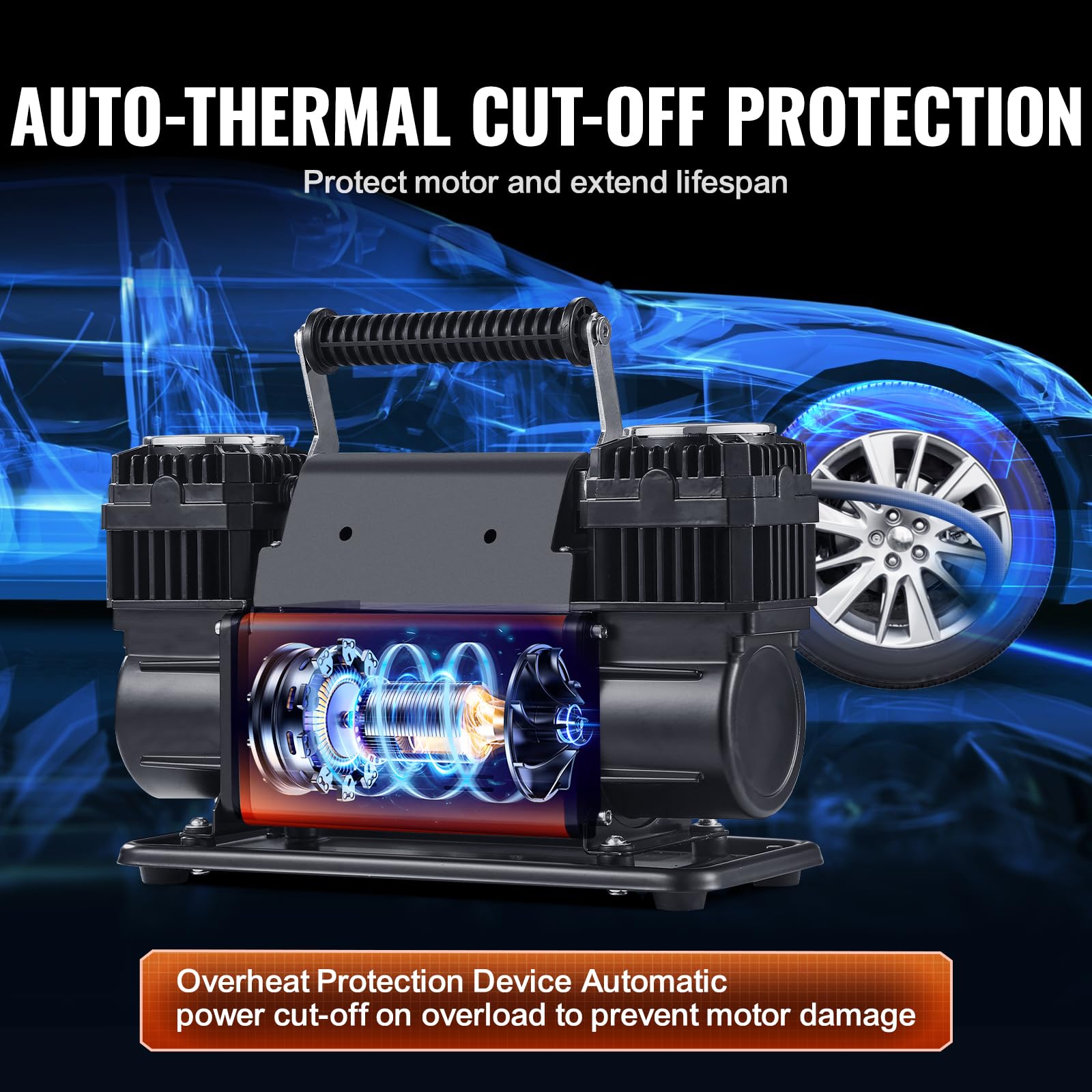 Foto 5 pulgar | Compresor De Aire Vevor 10.6 Cfm 12 V 150 Psi De Doble Cilindro - Venta Internacional.