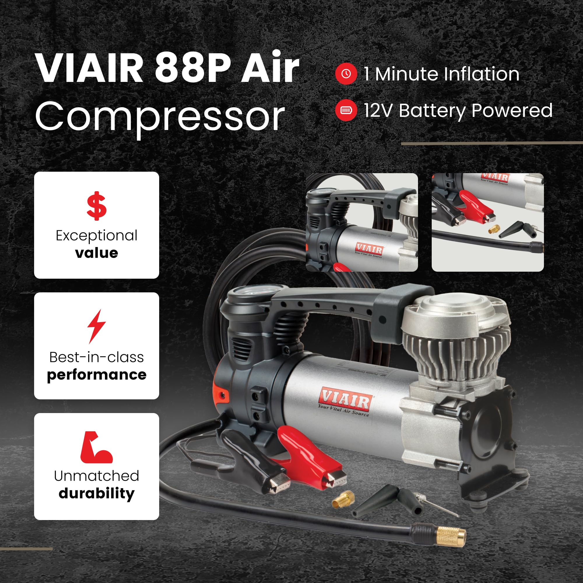 Foto 3 pulgar | Compresor De Aire Portátil Para Inflar Neumáticos Viair 88p 120 Psi - Venta Internacional.