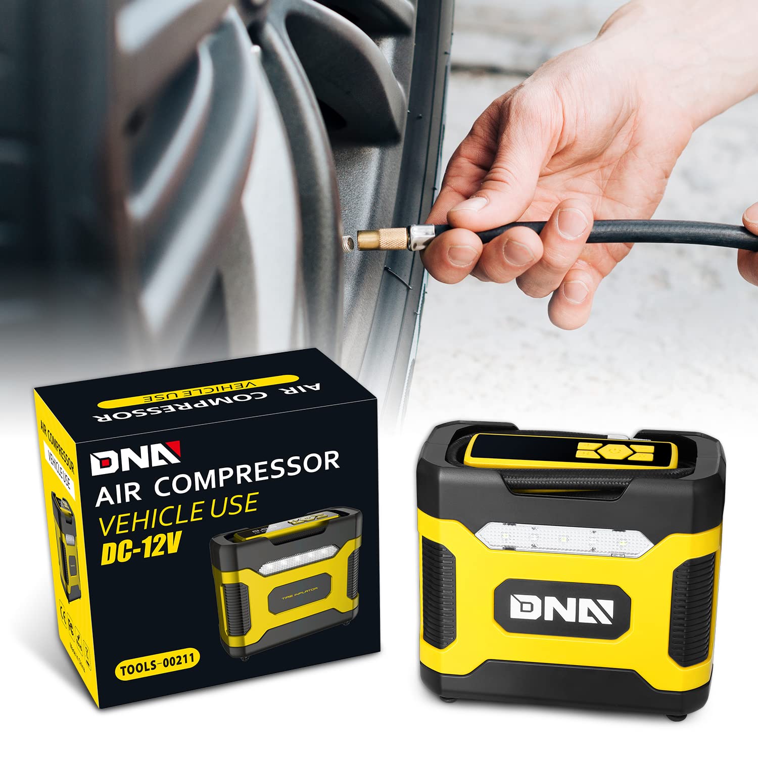 Foto 8 pulgar | Compresor De Aire Portátil Dna Motoring Tools-00211 12v Dc - Venta Internacional.