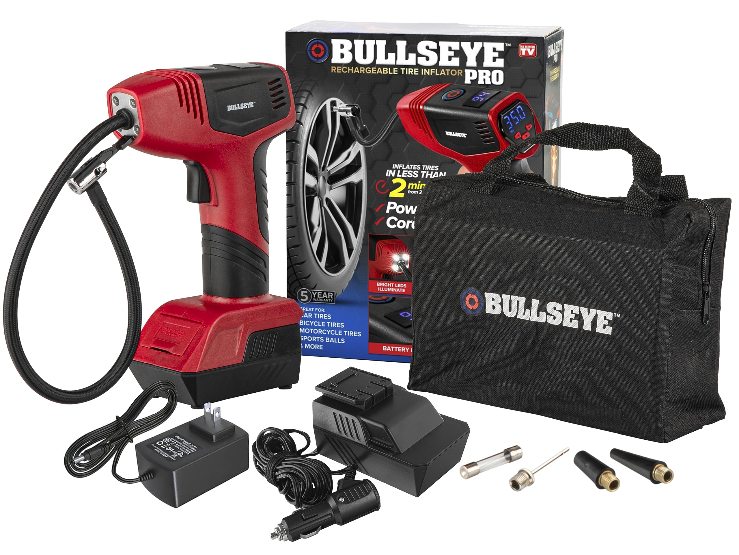 Foto 2 pulgar | Compresor De Aire Portátil Bullseye Pro Max Deluxe 150psi 12v - Venta Internacional.
